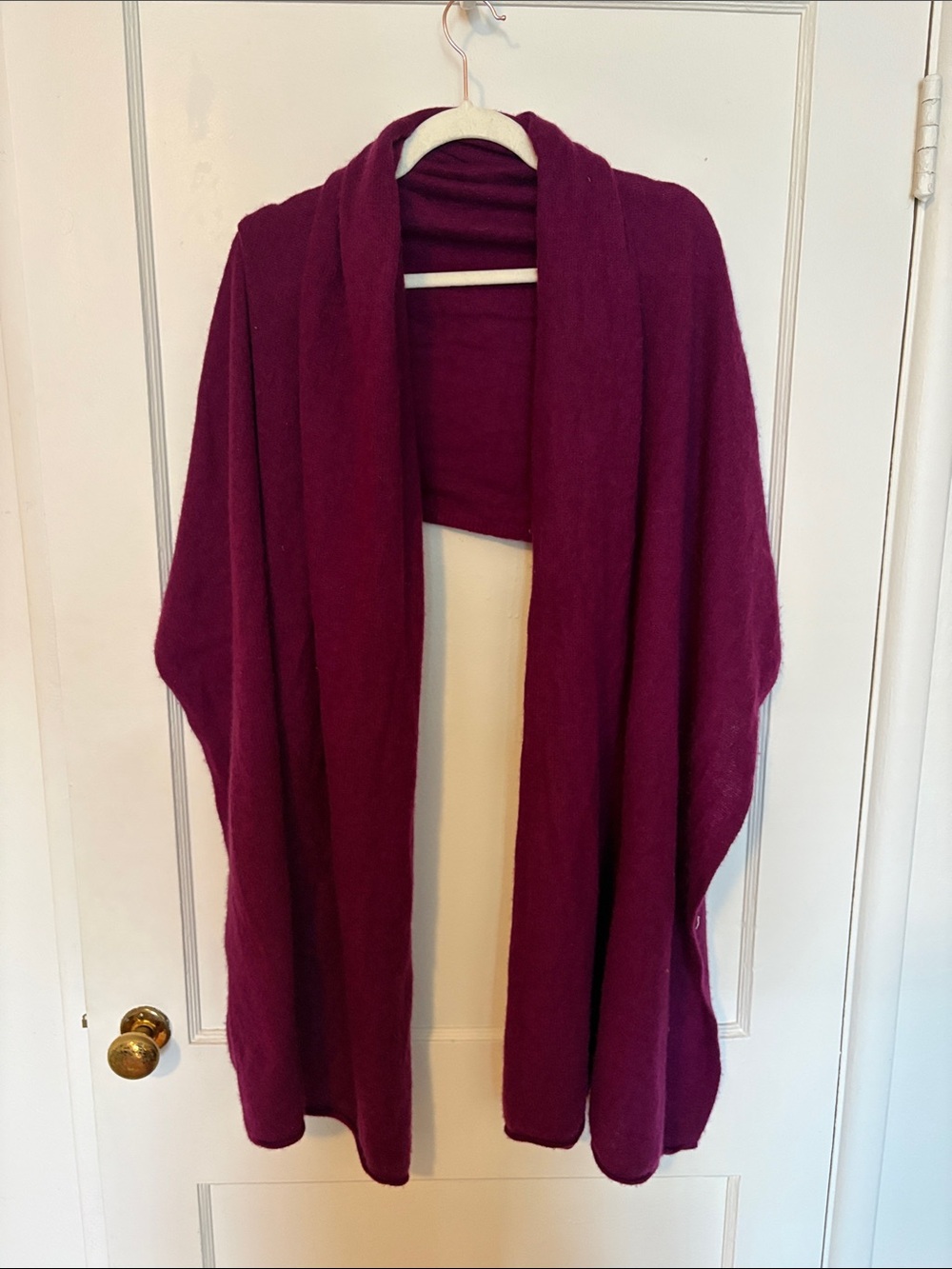 J. Crew Draped Open-Front Wrap in Deep Berry
